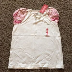 Vintage Gymboree Calypso cream pieced sleeve top Size 9